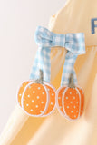 Hallo Fall Y'ALL Pumpkin Ruffle Shorts Set Aaria Tees