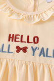 Hallo Fall Y'ALL Pumpkin Ruffle Bloomer Set Aaria Tees