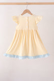 Hallo Fall Y'ALL Pumpkin Ruffle Dress Aaria Tees