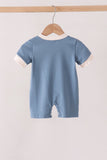 Blue Hallo Fall Y'ALL Pumpkin Romper Aaria Tees