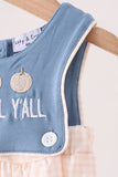 Blue Hallo Fall Y'ALL Pumpkin Bubble Aaria Tees