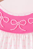 Pink bow pearl ruffle pants set - Aaria Tees Aaria Tees