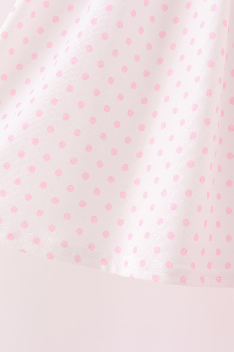 Pink bow pearl ruffle pants set - Aaria Tees Aaria Tees