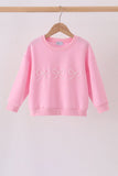 Pink bow pearl mom&me sweatshirt - Aaria Tees Aaria Tees