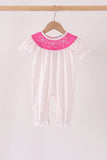 Pink bow pearl romper - Aaria Tees Aaria Tees