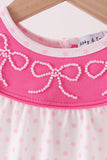 Pink bow pearl romper - Aaria Tees Aaria Tees