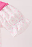 Pink bow pearl romper - Aaria Tees Aaria Tees