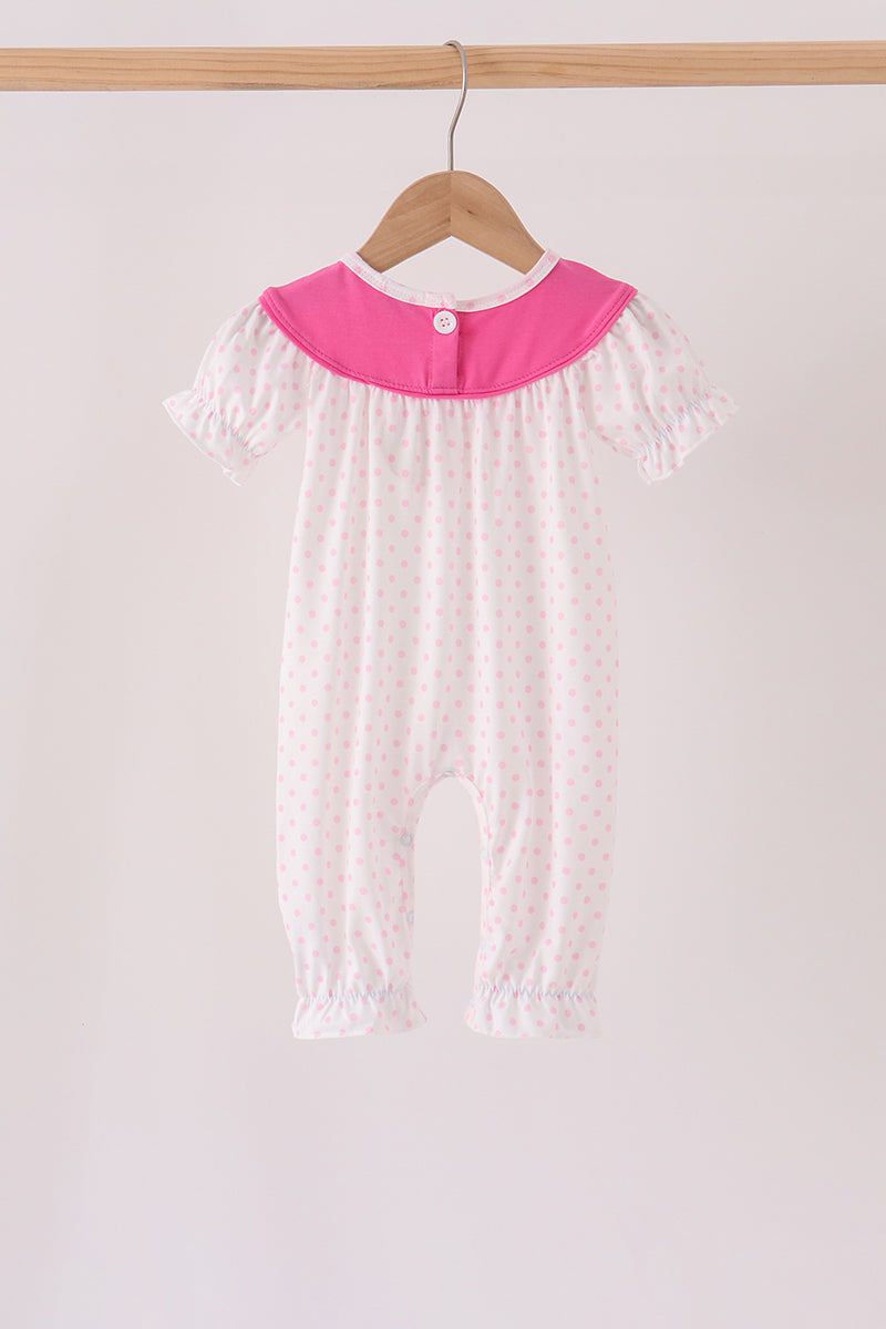 Pink bow pearl romper - Aaria Tees Aaria Tees