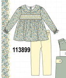 Sage Floral Smocked Pants Set Aaria Tees