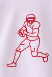 Red Football Embroidery Pants Set - Aaria Tees Aaria Tees