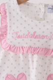Pink Football Applique Ruffle Bubble - Aaria Tees Aaria Tees