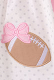 Pink Football Applique Ruffle Shorts Set - Aaria Tees Aaria Tees