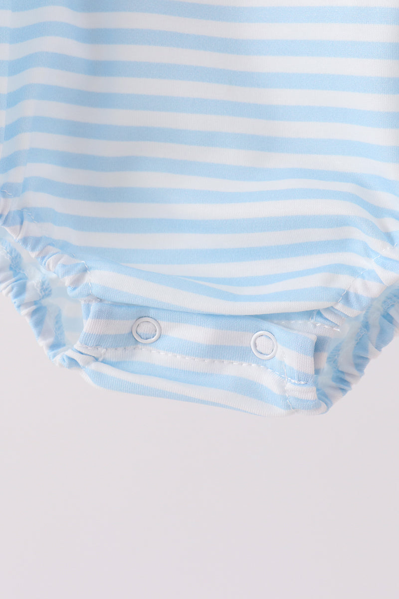 Blue Football Applique Bubble - Aaria Tees Aaria Tees