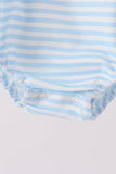 Blue Football Applique Bubble - Aaria Tees Aaria Tees