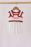 Red Alabama Roll Tide Embroidery Ruffle Bubble - Aaria Tees Aaria Tees