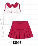 Red Alabama Roll Tide Embroidery Skorts Set Aaria Tees