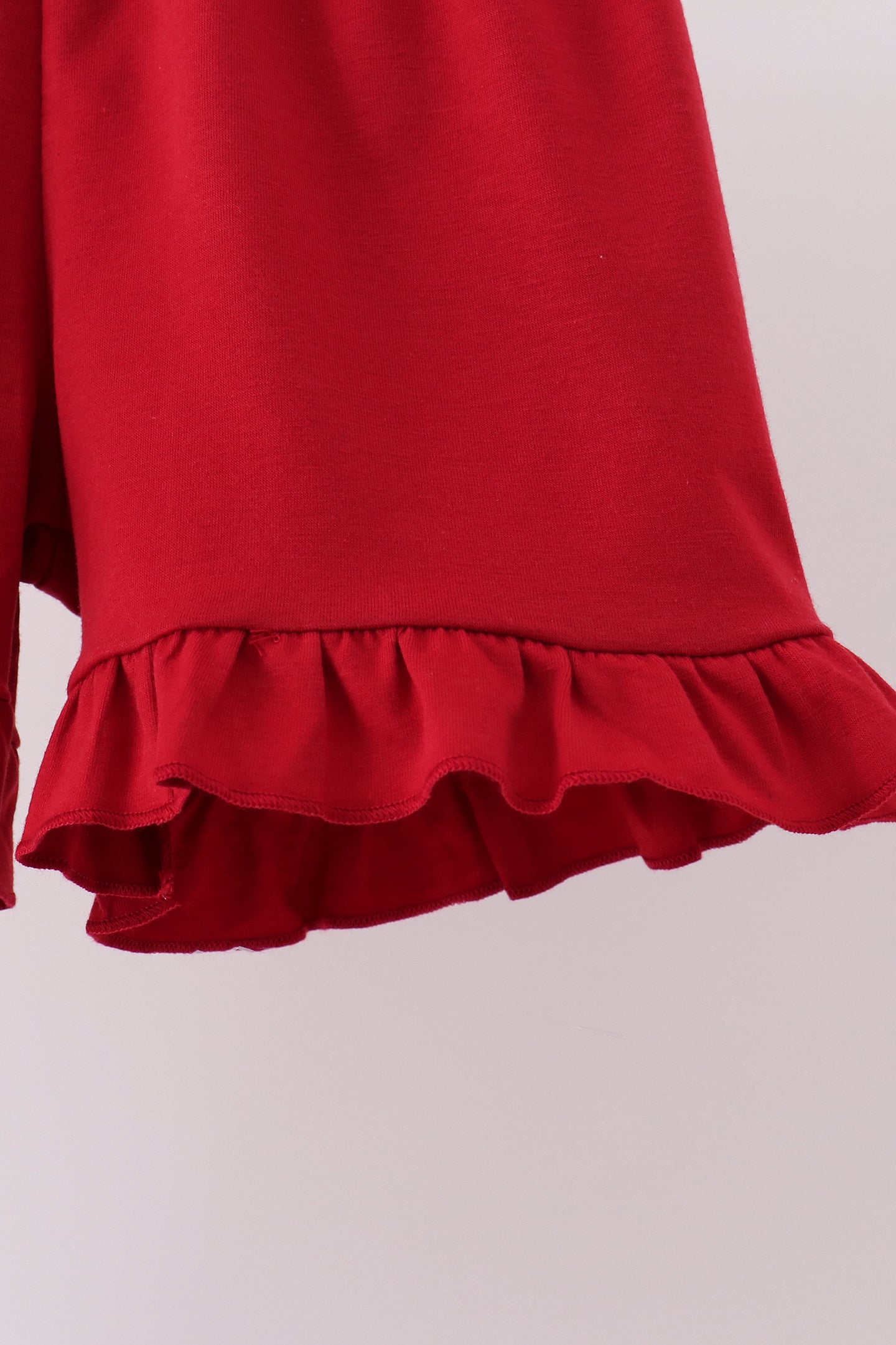 Red Alabama Roll Tide Embroidery Ruffle Shorts Set - Aaria Tees Aaria Tees