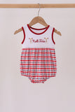 Red Alabama Roll Tide Embroidery Plaid Bubble - Aaria Tees Aaria Tees