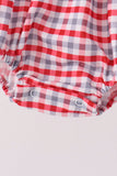 Red Alabama Roll Tide Embroidery Plaid Bubble - Aaria Tees Aaria Tees