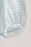 Sage pumpkin smocked gingham bubble Aaria Tees