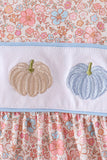 Pink Pumpkin Floral Embroidery Dress Aaria Tees