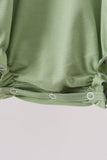 Sage Pumpkin Embroidered Bubble Aaria Tees