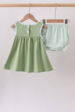 Sage Pumpkin Embroidered Bloomer Set Aaria Tees