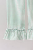 Sage Pumpkin Embroidered Ruffle Pants Set - Aaria Tees Aaria Tees