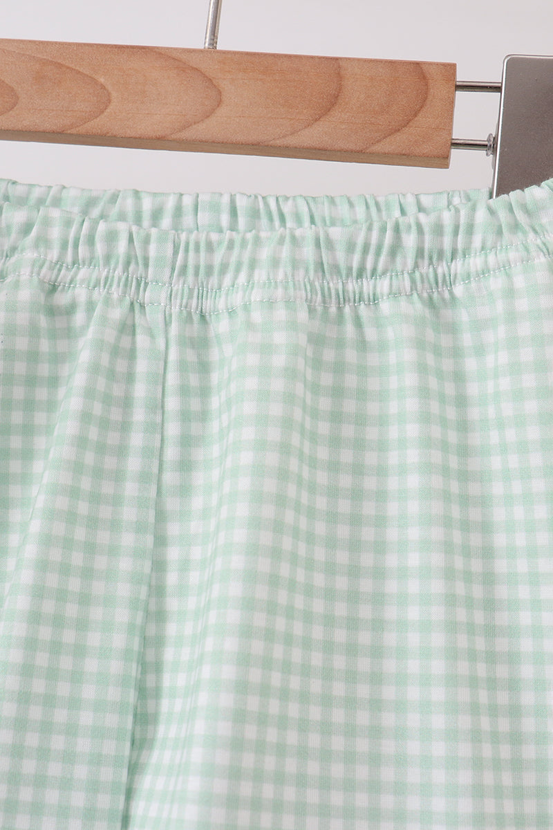 Sage Pumpkin Embroidered Ruffle Shorts Set - Aaria Tees Aaria Tees