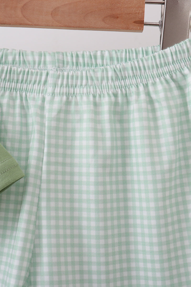 Sage Pumpkin Embroidered Shorts Set - Aaria Tees Aaria Tees