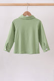 Sage Pumpkin Embroidered Button Down Shirt - Aaria Tees Aaria Tees