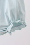 Light blue character embroidery ruffle bubble Aaria Tees