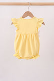 Mustard character embroidery ruffle bubble Aaria Tees