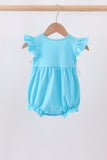 Blue character embroidery ruffle bubble Aaria Tees