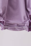 Purple character embroidery ruffle bubble Aaria Tees