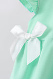 Green character embroidery ruffle bubble Aaria Tees