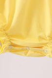 Royal blue&mustard character ruffle bubble Aaria Tees