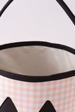 Apricot Pumpkin Applique Gingham Basket Aaria Tees
