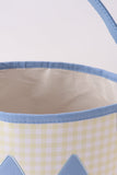 Yellow Pumpkin Applique Gingham Basket Aaria Tees
