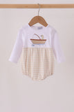 Khaki Puppy Fishing Embroidery Bubble - Aaria Tees Aaria Tees