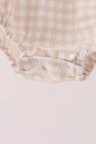 Khaki Puppy Fishing Embroidery Bubble - Aaria Tees Aaria Tees