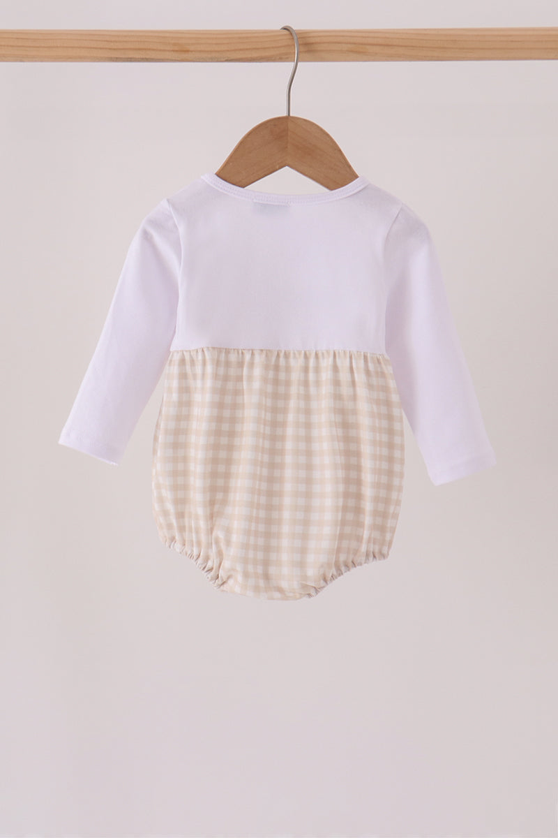 Khaki Puppy Fishing Embroidery Bubble - Aaria Tees Aaria Tees