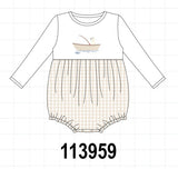 Khaki Puppy Fishing Embroidery Bubble Aaria Tees