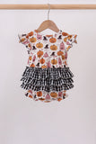 Pumpkin ruffle bubble Aaria Tees