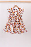Pumpkin ruffle dress Aaria Tees