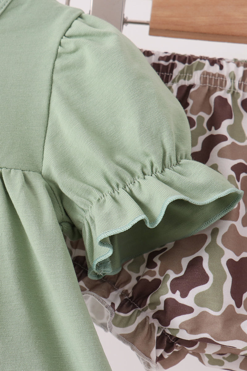 Camo Pumpkin Applique Bloomer Set - Aaria Tees Aaria Tees