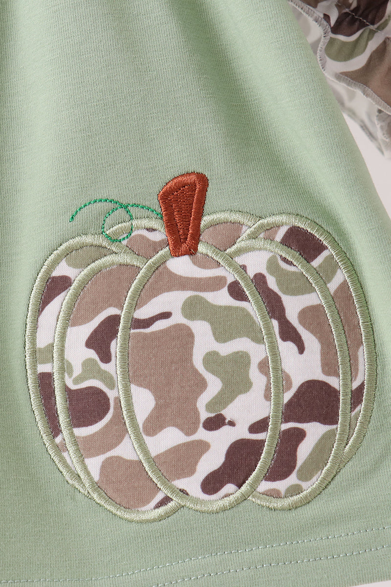 Camo Pumpkin Applique Bloomer Set - Aaria Tees Aaria Tees