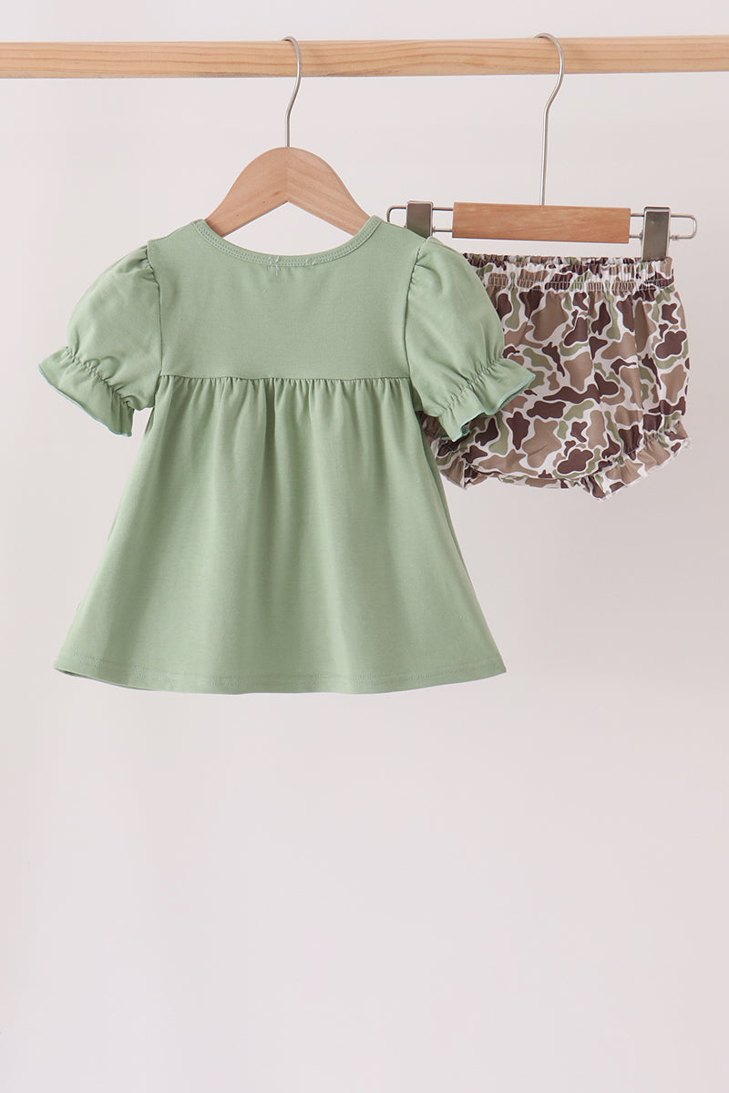 Camo Pumpkin Applique Bloomer Set - Aaria Tees Aaria Tees