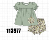 Camo Pumpkin Applique Bloomer Set Aaria Tees