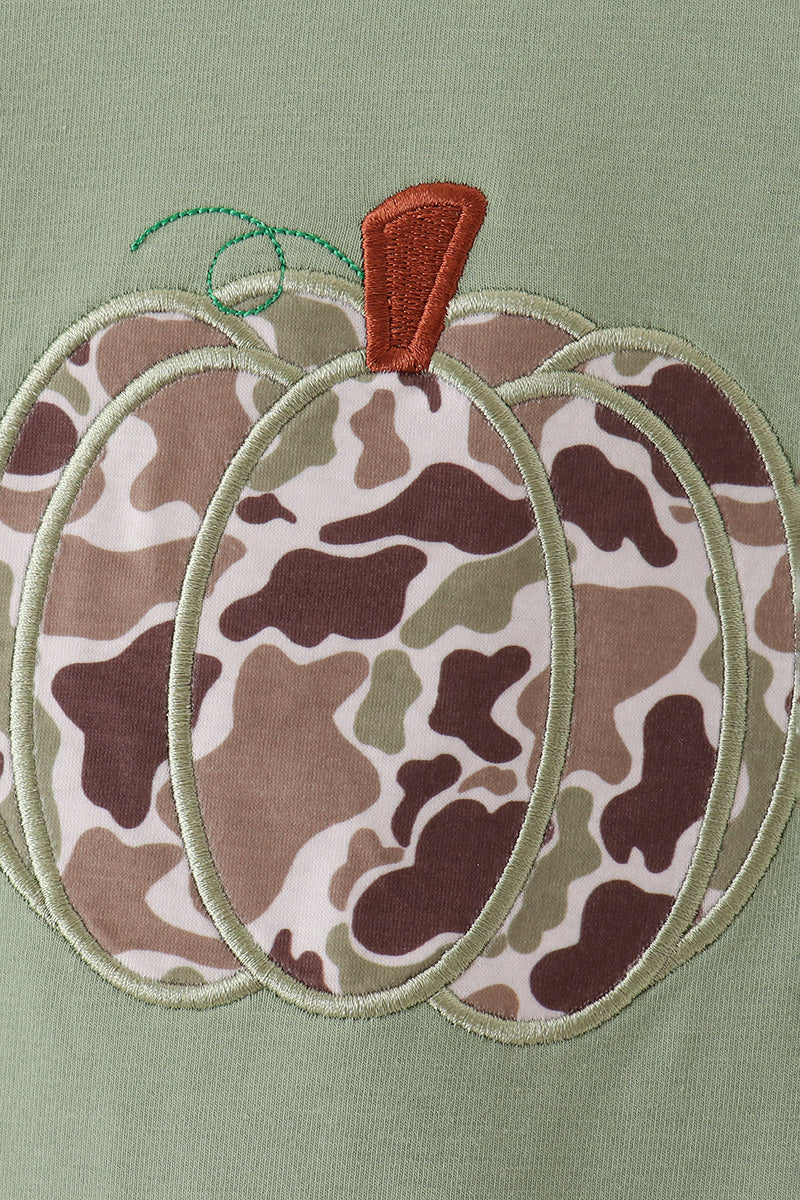 Camo Pumpkin Applique Romper - Aaria Tees Aaria Tees